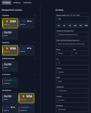So funktioniert die Einzahlung bei Playbaze Einzahlungsmöglichkeiten und Zahlungsmethoden bei Playbaze