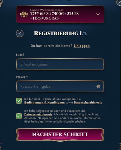 Casino RichRoyal Registrieren