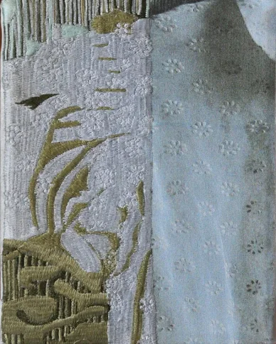 Photos Brodées d'Aurélie Mathigot, détail de broderie blanche.