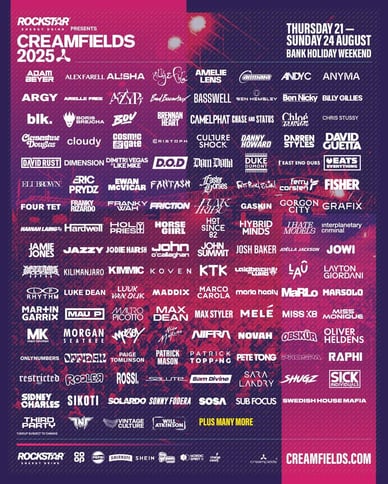 creamfields 2025 lineup
