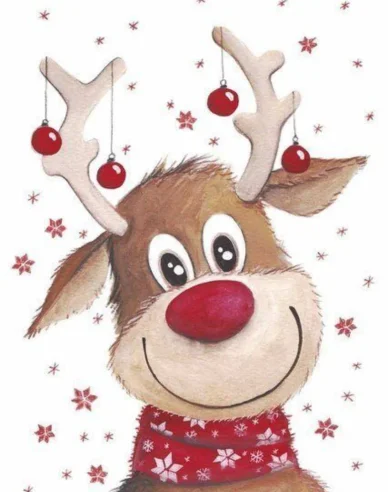 dibujos de renos de Navidad