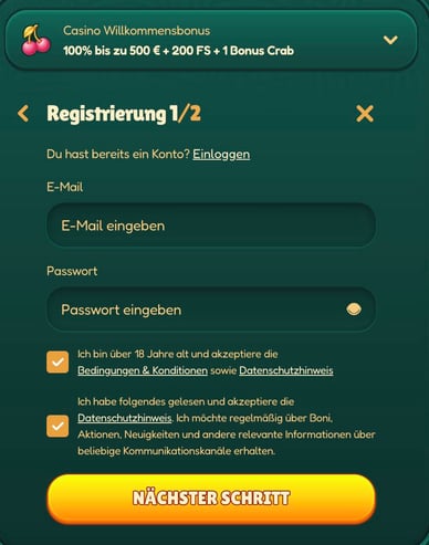 Registrierung Casino Registrierung Gokong Casino