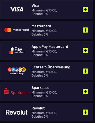 Einzahlungsmethoden Casino Sportunacasino Einzahlung