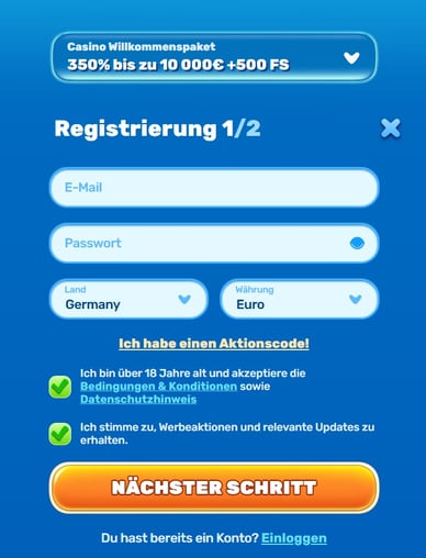 Registriere im Online Casinos mit EU Lizenz