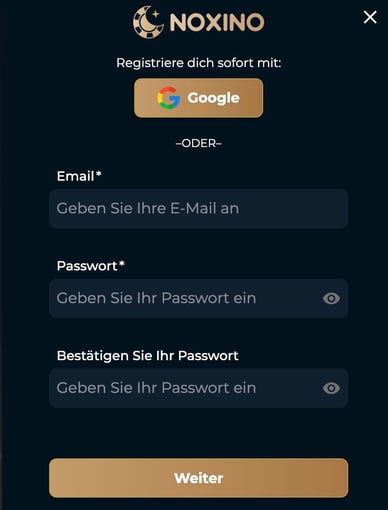Noxino Casino Registrierung