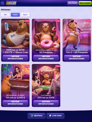 Regelmäßige Boni beim SpinBara-Casino