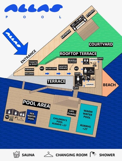 allas sea pool kartta