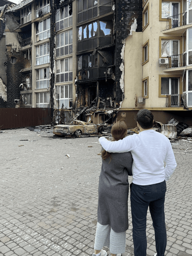 Григорій разом із дружиною Христиною в Ірпені Григорій та Христина в Ірпені