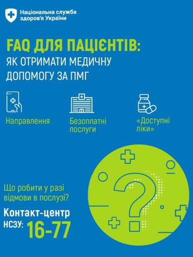 Офіційна інформаційна інфографіка від НСЗУ для пацієнтів Офіційна інформаційна інфографіка від НСЗУ