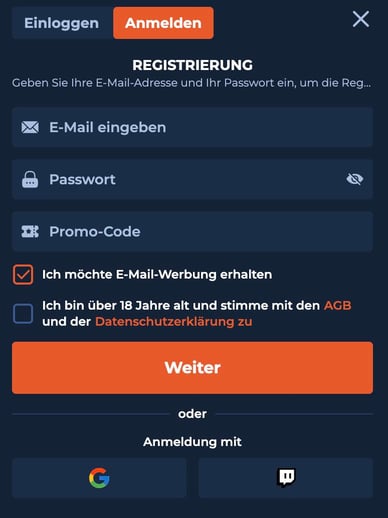 Registrierung Casino Anmeldung Velwins Casino