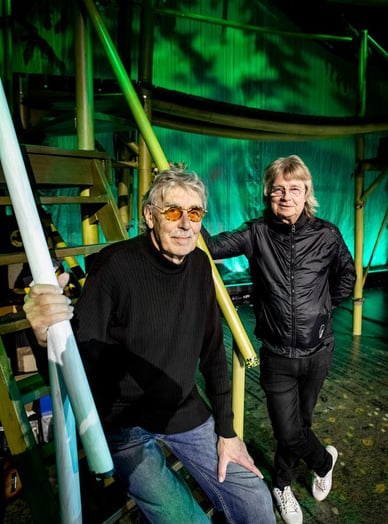 Lasse Åberg och Janne Schaffer har spelat länge tillsammans i sitt band Electric Banana Band. 