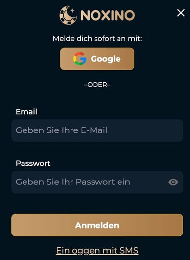 Anmeldung Noxino Online Casino