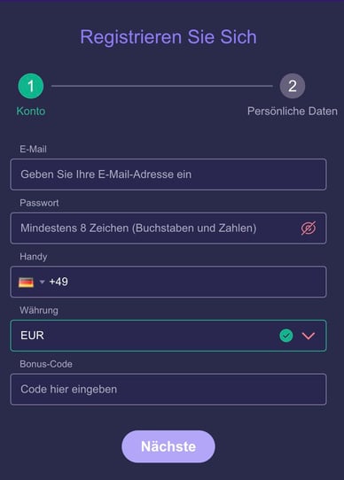 Anmeldung im Online Casino 20 euro Einzahlung Registrierung im 20 Euro Casino Einzahlung