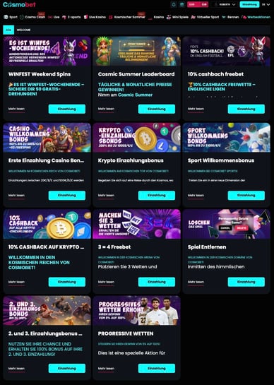 Cosmobet Online Casino Boni