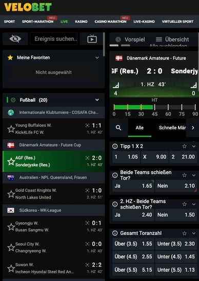 Sportwetten und eSports Velobet Erfahrungen: Sport