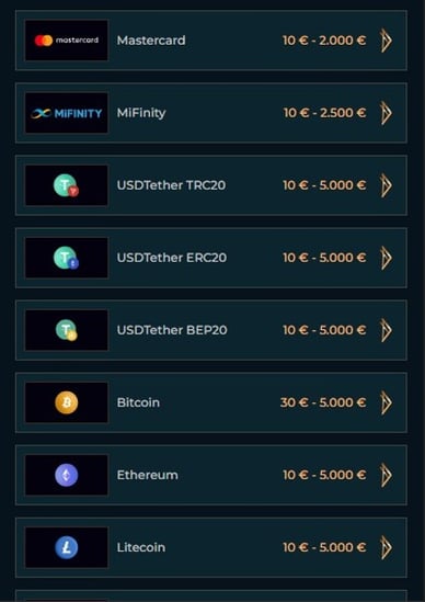 Monsterwin Casino Online Einzahlungsmethoden