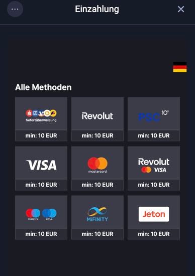 Einzahlung in Online Casino Einzahlung Voxcasino