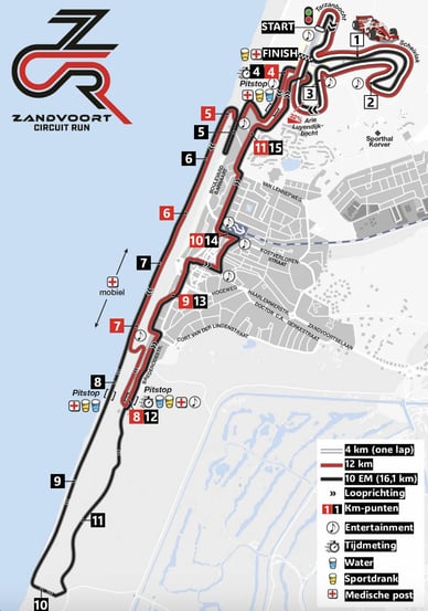 route zandvoort circuit run