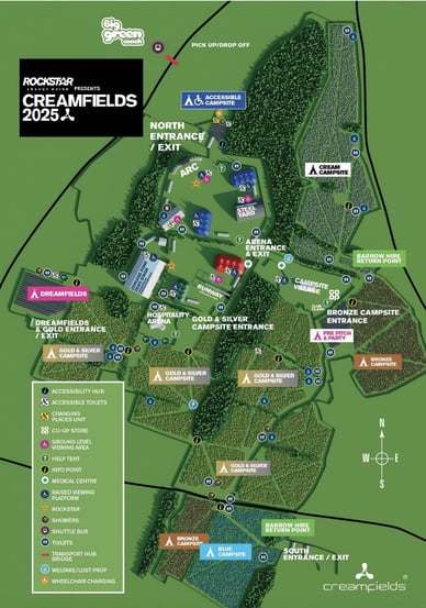 Creamfields map