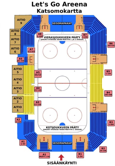 let's go areena katsomokartta