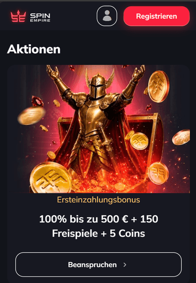 Willkommenboni im Casino Willkommensbonus im Casino SpinEmpire