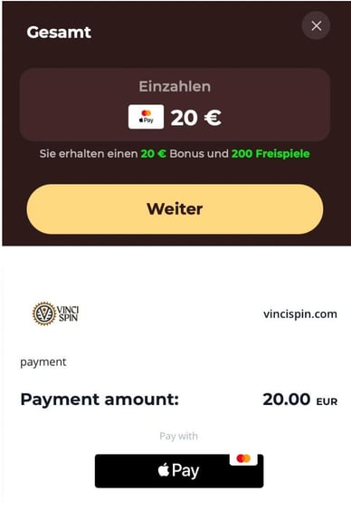 Wie kann ich eine Zahlung über ApplePay vornehmen?