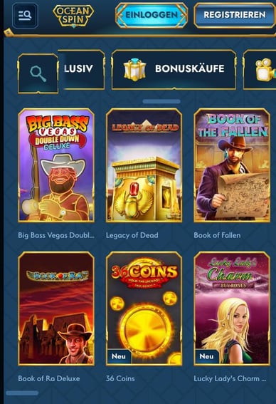 Top 6 Slots von Oceanspins Deutschland Aktuelle Top Slots von Ocean Spin Casino