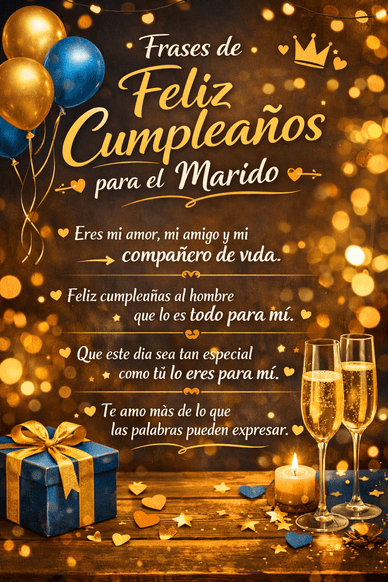 Frases de feliz cumpleaños para el marido