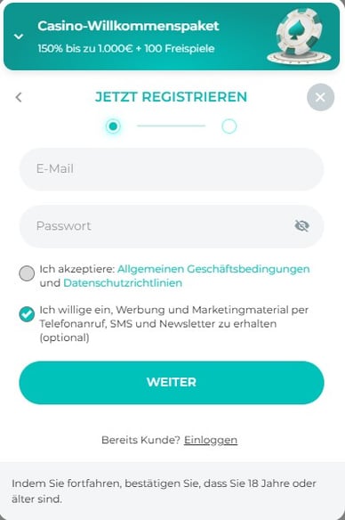Anmeldung Casino Registrierung Spinoli Casino