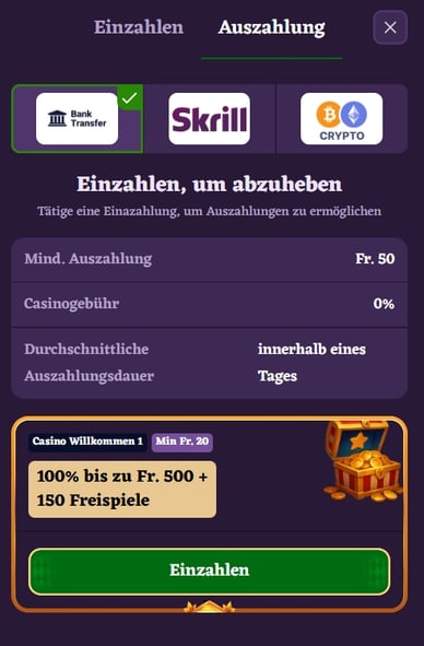 HappyJokers: Auszahlung