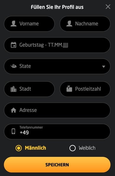 Füllen Sie Ihre persönlichen Daten aus
