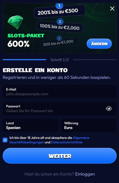 Registrierung Casino Smash