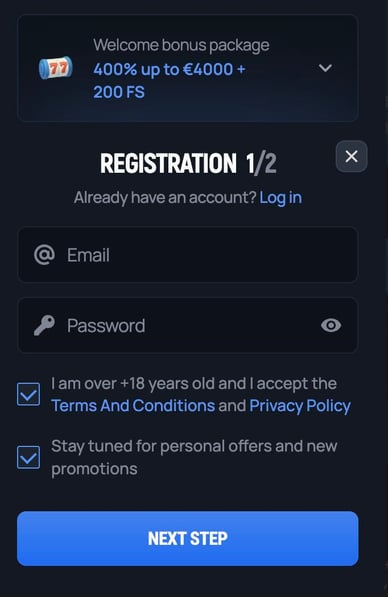 Aero bet Casino Registrierung