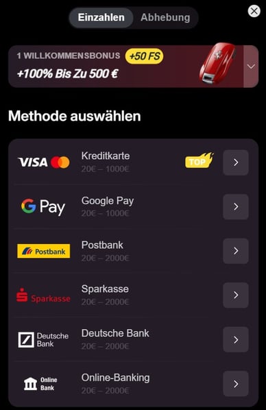 Daytona Spin Casino Deposit