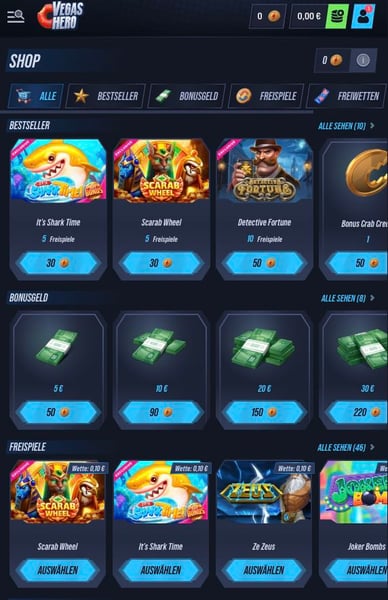 Vegas Hero Casino Shop