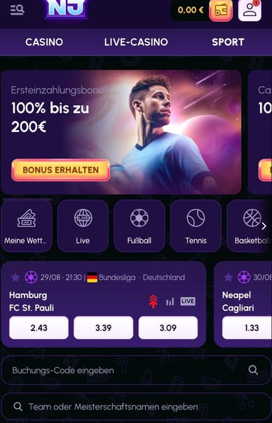 Sportwette Sport und E-Sportwetten in NovaJackpot-Casino