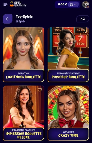 Live Casino Spin Granny