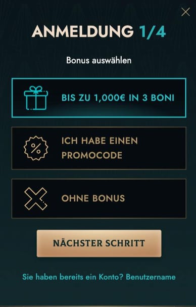 Wählen Sie einen Bonus für die Registrierung bei Dolly Casino
