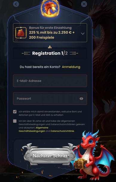 Dragonslots Casino Anmeldung