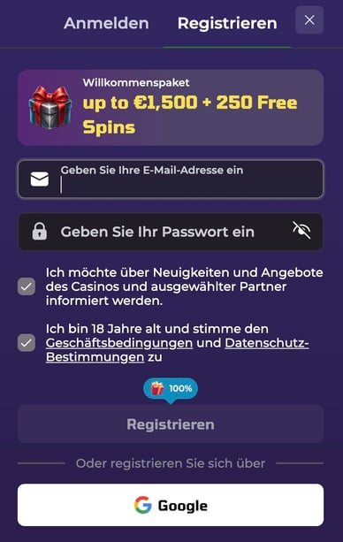 Registrierung Lucky Capone Casino