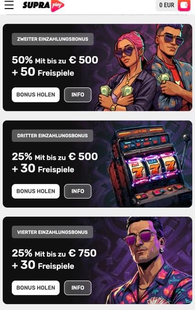 Casino Willkommensbonus SupraPlay Casino Deutschland Willkommensbonus