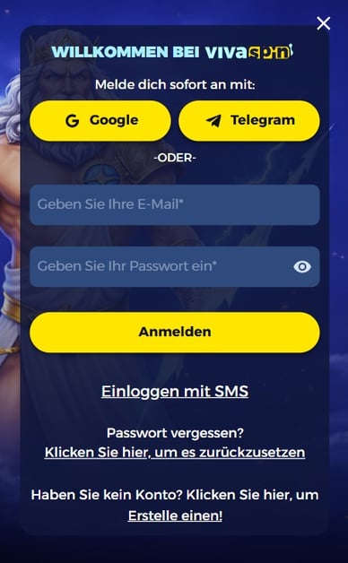 Anmeldung Casino Registrierung VivaSpin Casino