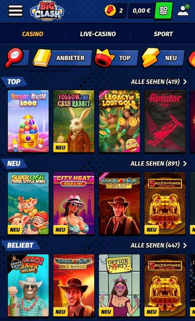 BigClash Casino Spielautomaten