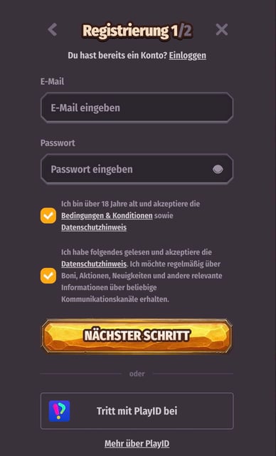 Konto Erstellen in Casino Registrierung Dragonia Casino