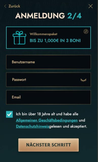 Ein Konto bei Dolly Casino registrieren