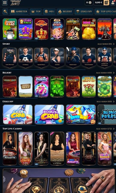 Wonder Luck Casino Mobile Version 