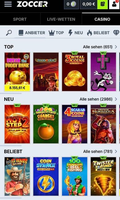 Online Casino Zoccer Slots