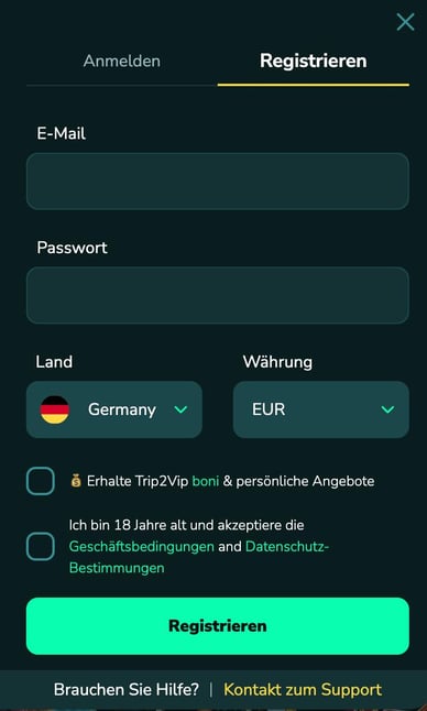 Wie man ein Kasinokonto registriert?
