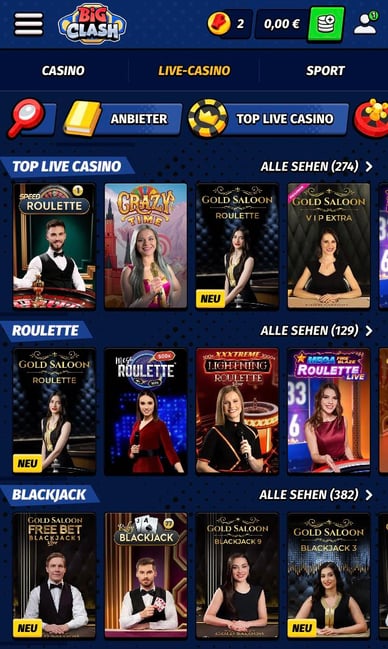 BigClash Live Casino