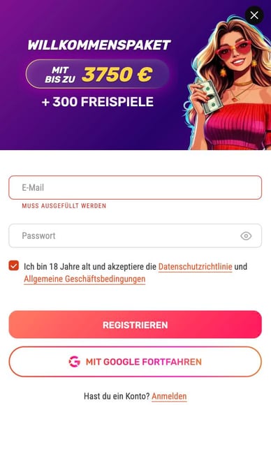 Casino Registrierung SupraPlay-Casino Registrierung